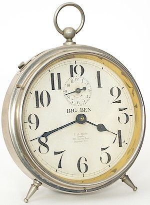 Westclox Big Ben Style 1 Alarm Clock. 11-1-13 (November 1, 1913)