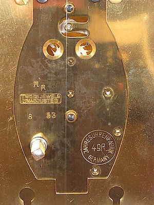 Schatz Standard Narrow Plate 400 Day Clock Ivory Painted Dial