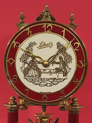 Schatz Standard Maroon Painted 400 Day Clock