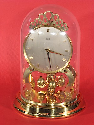 Schatz 1000 Day Round. Complete clock with the original  plastic dome.