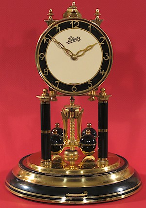 Schatz Standard Black Painted 400 Day Clock Black And Cream Dial