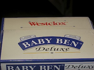 Westclox Baby Ben Style 9 Black Silvertone Luminous Large Numbers