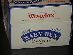 Westclox Baby Ben Style 9 Black Silvertone Luminous Large Numbers