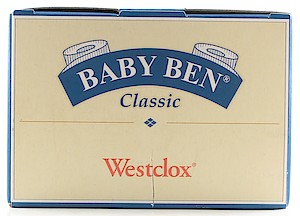 Westclox Reproduction Baby Ben Style 8 Blue Nickel Luminous