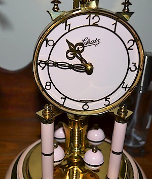 Schatz Standard Pink Painted 400 Day Clock Solid Color Dial. Courtesy of Bonita Juarez