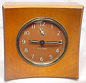 Seth Thomas Seth Thomas "Baby Ben" Cort Alarm Clock. Cort wood cased alarm clock by Seth Thomas. Says "Made In U.S.A." at the bottom of the dial. The movement is dated December 1951. Photos courtesy of Jim Thompson.