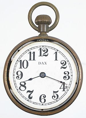 Westclox Dax Style 1 Early Pocket Watch. Dax pocket watch with movement dated 4-7-13