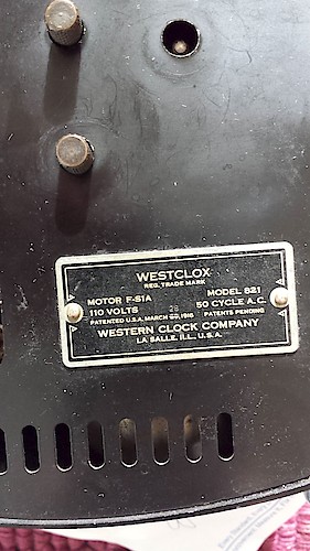 Westclox 1931 Big Ben Black Bakelite Electric Plain 50 Cycles