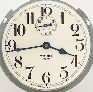 Westclox Big Ben Style 1a Nickel Non Luminous Reproduction 1970