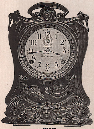 Seth Thomas Vigil Gold Alarm Strike. 1909 - 1910 Seth Thomas Clock Company Catalog No. 675 -> 3