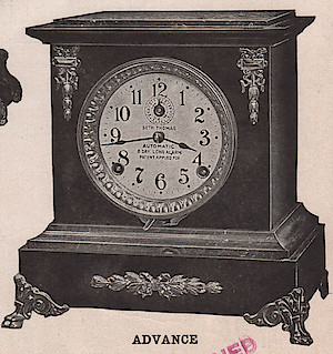 Seth Thomas Advance 8 Day Alarm Strike. 1909 - 1910 Seth Thomas Clock Company Catalog No. 675 -> 3
