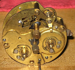 Westclox Baby Ben Style 5 Ivory Plain. Brass movement. The date is 9  45 (September 1945). The day of the month is not stamped.there is an empty space where it would normally be.