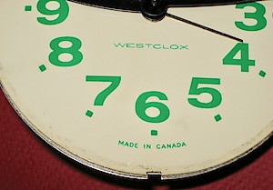 Westclox Canada Campus Alarm Clock Green