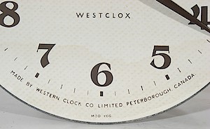 Westclox Canada America Y66 Ivory Plain