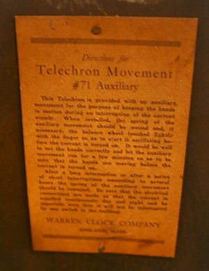 Telechron 201. Label