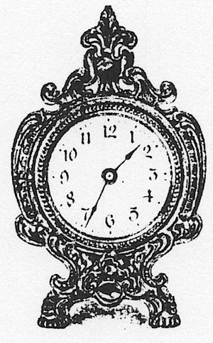 Westclox Versailles Gold Plate. Western Clock Mfg. Co. 1901 Catalog -> 12