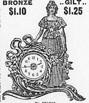 Sears Hope And Plenty Bronze Cast Front. Sears 1902 Catalog