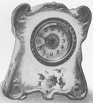 Westclox Porcelain With Ears Maroon. 1902 Catalog, The Western Clock Mfg. Company; LaSalle; Illinois; U.S.A. -> 25