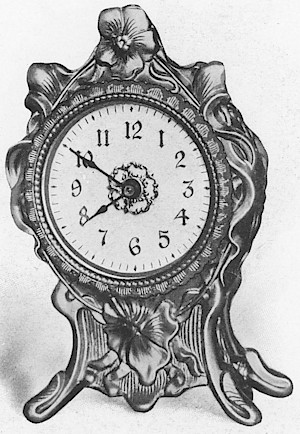 Westclox Pansy Gold Plate. 1904 Western Clock Mfg. Co. Catalog (missing pp. 21 - 24); La Salle; Illinois -> 29