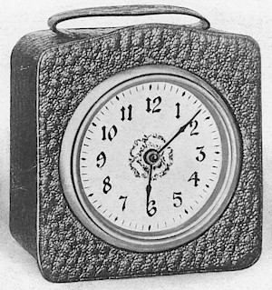 Westclox Leather Traveling Clock No 1. 1904 Western Clock Mfg. Co. Catalog (missing pp. 21 - 24); La Salle; Illinois -> 38