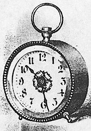 Westclox La Sallita Style 1 Nickel Ivory Dial Gilt Center. 1907 Western Clock Manufacturing Company Catalog - PHOTOCOPY -> 24
