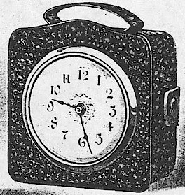 Westclox Leather Traveling Clock No 1. 1907 Western Clock Manufacturing Company Catalog - PHOTOCOPY -> 24