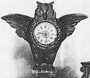 Westclox Owl Time Bronze Finish. 1907 Western Clock Manufacturing Company Catalog - PHOTOCOPY -> 26