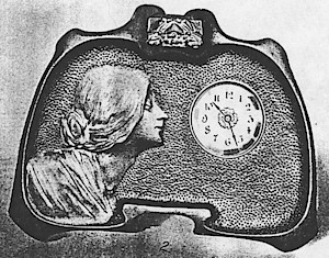 Westclox Tosca Time Bronze Finish. 1907 Western Clock Manufacturing Company Catalog -> 27