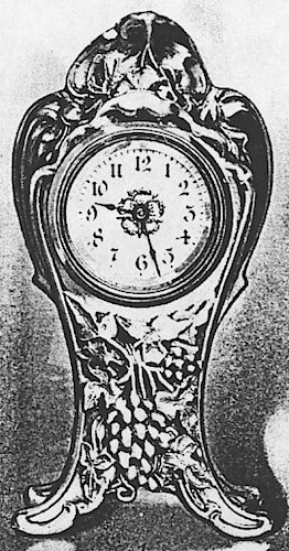 Westclox Vine Silver Gray Plate. 1907 Western Clock Manufacturing Company Catalog - PHOTOCOPY -> 28