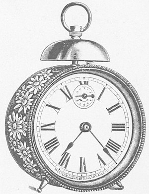 Westclox Daisy Enameled Alarm. 1904 St. L. C. S. W. Co. Catalog -> 15