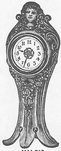 Westclox Valois Gold Plate. Young & Co., Catalogue of Clocks, Illustrated & Priced, 1911 -> 54