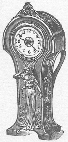 Westclox Dore Gold Plate. Young & Co., Catalogue of Clocks, Illustrated & Priced, 1911 -> 57