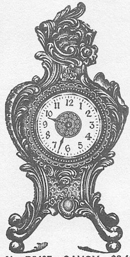 Westclox Savoy Gold Plate. Young & Co., Catalogue of Clocks, Illustrated & Priced, 1911 -> 57