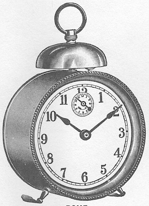 Westclox Rome Alarm. Young & Co., Catalogue of Clocks, Illustrated & Priced, 1911 -> 72