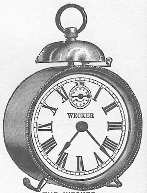 Westclox Wecker Alarm. Young & Co., Catalogue of Clocks, Illustrated & Priced, 1911 -> 72