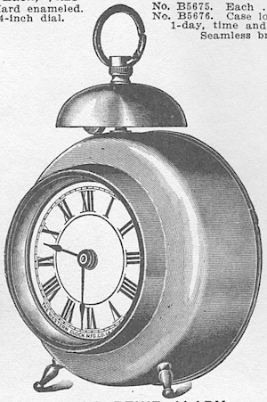 Westclox La Reine Lookout Style 1 Brass. Young & Co., Catalogue of Clocks, Illustrated & Priced, 1911 -> 72