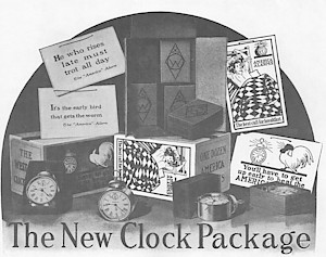 Westclox America Style 1 Nickel. Young & Co., Catalogue of Clocks, Illustrated & Priced, 1911 -> 73