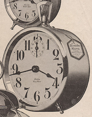 Westclox Sleepmeter Style 1 Plain. 1918-11-23-p1-SP. November 23, 1918 Saturday Evening Post, p. 1