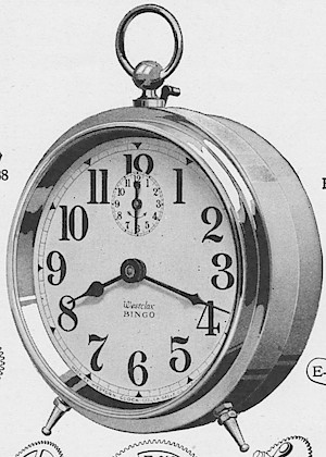Westclox Bingo Style 1. 1919, First Aid for Injured Westclox, Western Clock Co. - Makers of Westclox; LaSalle - Peru; Illinois -> 25