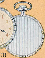 Westclox Country Club Pocket Watch. 1930 Westclox Color Brochure; Western Clock Company; La Salle; Illinois; USA -> 1930s-colors-2