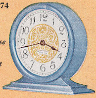 Westclox Tiny Tim Blue Crackle. 1930 Westclox Color Brochure; Western Clock Company; La Salle; Illinois; USA -> 1930s-colors-2