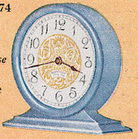 Westclox Tiny Tim Old Rose Crackle. 1930 Westclox Color Brochure; Western Clock Company; La Salle; Illinois; USA -> 1930s-colors-2