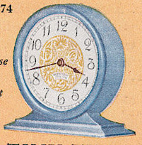 Westclox Tiny Tim Yellow Crackle. 1930 Westclox Color Brochure; Western Clock Company; La Salle; Illinois; USA -> 1930s-colors-2
