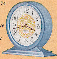 Westclox Tiny Tim Walnut. 1930 Westclox Color Brochure; Western Clock Company; La Salle; Illinois; USA -> 1930s-colors-2