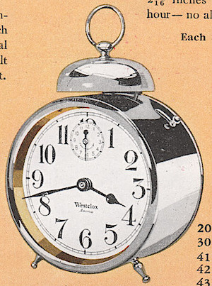 Westclox America Style 2a Red. 1930 Westclox Color Brochure; Western Clock Company; La Salle; Illinois; USA -> 1930s-colors-2