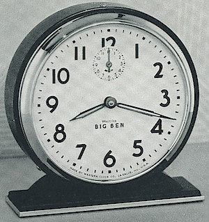 Westclox Big Ben Style 4 Chime Alarm Black Luminous. 1935 Westclox Catalog -> 2