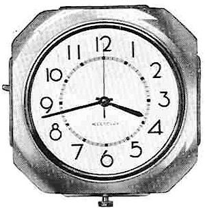 Westclox Electric Wall Clock Green. Westclox, Canada 1936 Catalog -> 7