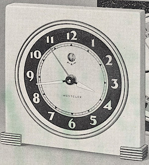 Westclox Country Club Ivory Luminous. Ca. 1938 Westclox Electric Clocks -> 1