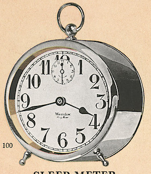 Westclox Sleepmeter Style 1 Plain. 1931 Westclox Color Catalog Pages, C. M. McClung & Co. -> 298D