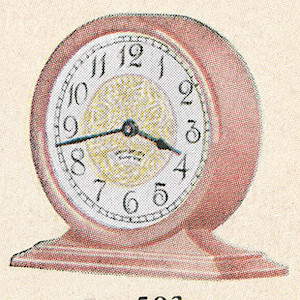Westclox Tiny Tim Old Rose Solid. 1930 Westclox Color Catalog Pages, Helena Hardware Co. -> 349